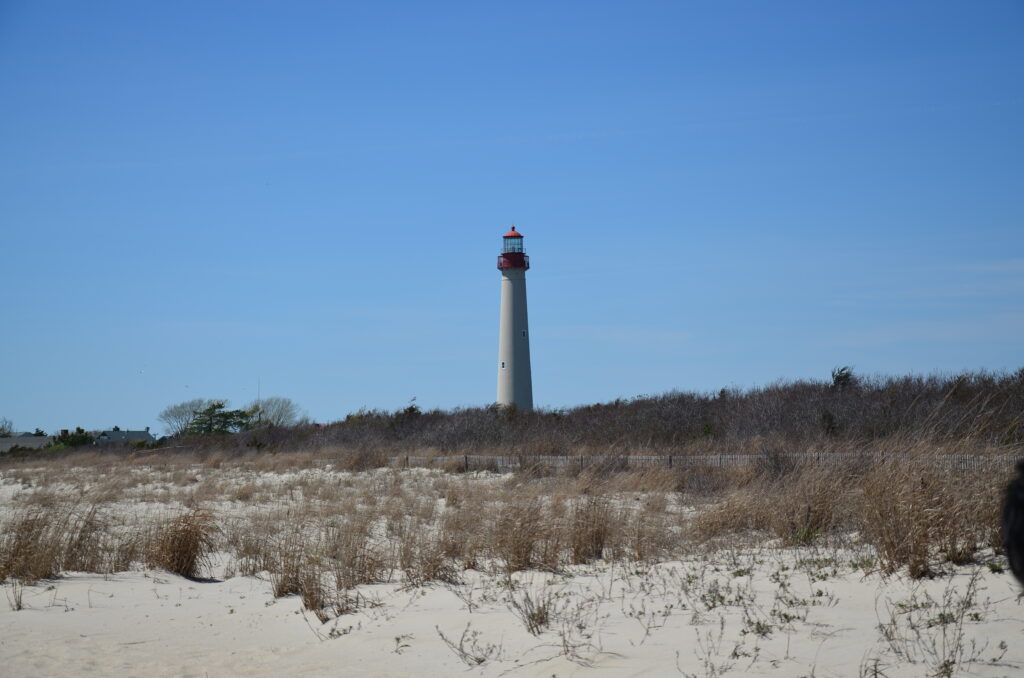 Lighthouse on a beach in Cape May from SCMP trip
